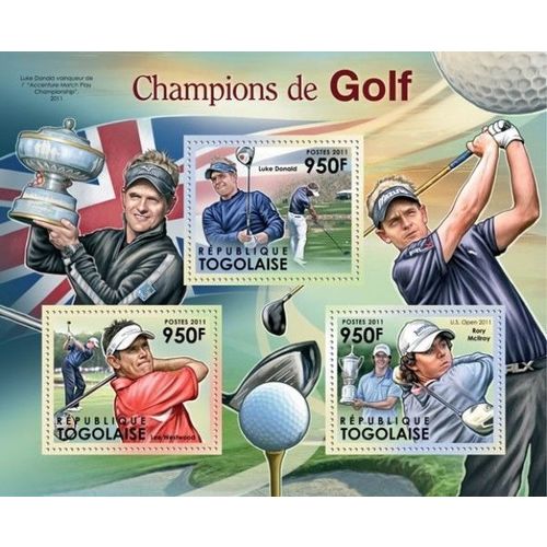 TOGO 2011 SHEET MNH GOLF CHAMPIONS SPORTS DEPORTES 9