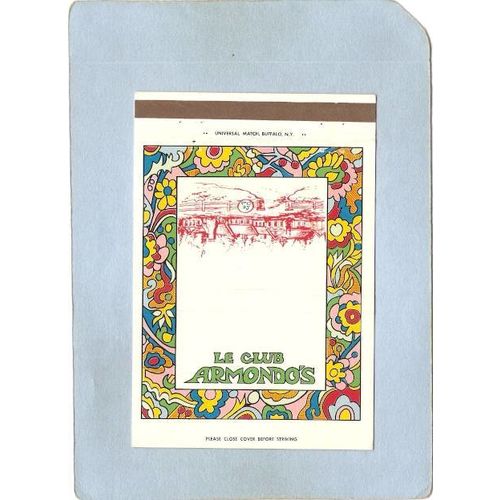 New York Williamsville Matchcover Royal Flash Le Club Armondo's 7660 Trans~2447