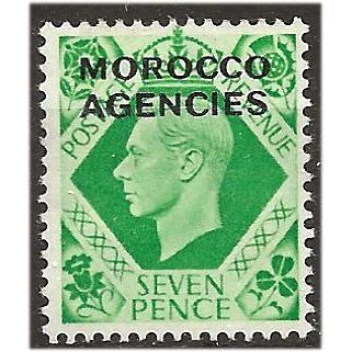 Morocco Agencies 1949 SG86 7d Emerald Green Mounted Mint . .. .