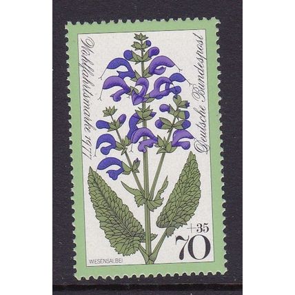 GERMANY 1977 MEADOW FLOWERS 70pf MEADOW SAGE MNH SG1842