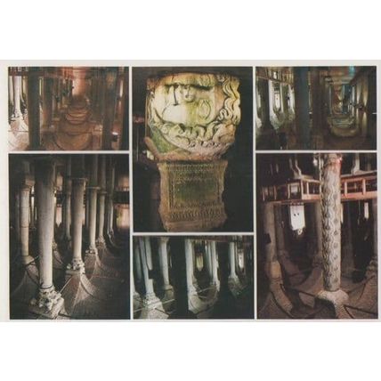 Basilica Cistern Turkish Turkey Postcard
