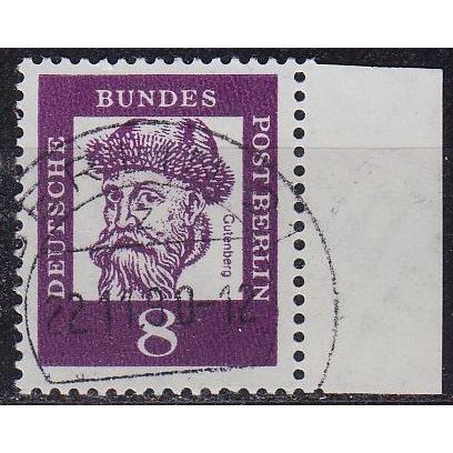 GERMANY BERLIN [1961] MiNr 0201 ( O/used ) [02] Persönlichkeiten Rand