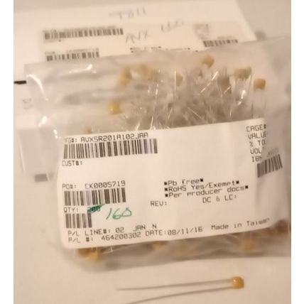 Lot of 160: AVX SR201A102JAA Skycap FREE Shipping