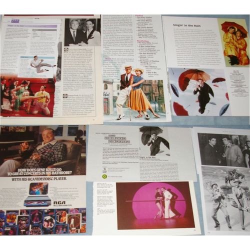 GENE KELLY 40x Clippings 1952/54-recent + Trading Card