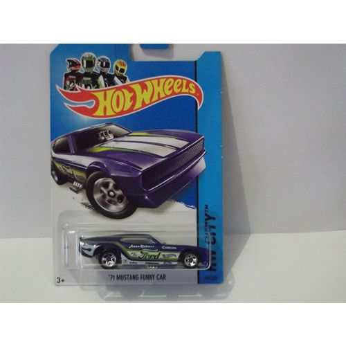 hotwheels ford 1971 mustang funny car (blue) boxed good condition