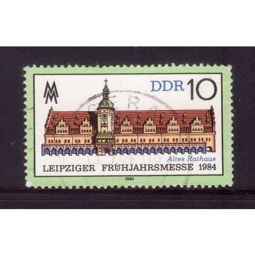 GERMANY 1984 10pf OLD TOWN HALL LEIPZIG SG E2574 FINE USED