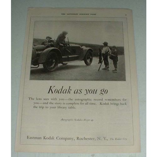1922 Kodak Camera Ad - Koadak as you Go