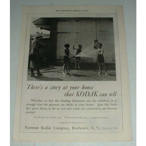 1922 Kodak Camera Ad - There's a Story at Your House