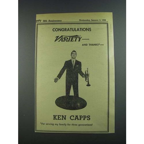 1956 Ken Capps Ad - Variety 50th Anniversary