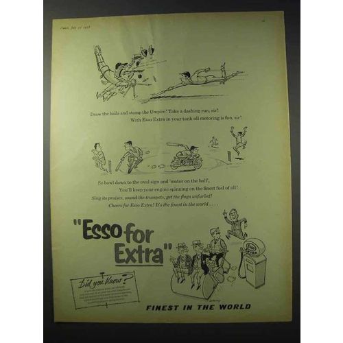 1958 Esso Extra Gasoline Ad - Stump the Umpire