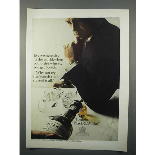 1966 Black & White Scotch Ad - Everywhere Else