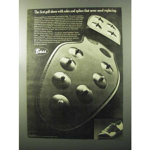 1970 Bass Golf Shoe Ad - Soles and Spikes