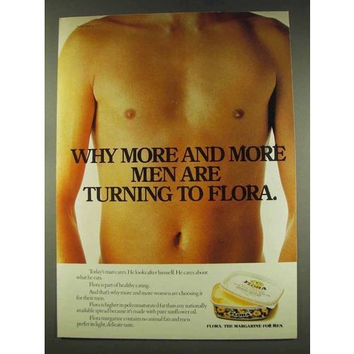 1977 Flora Margarine Ad - More and More Men