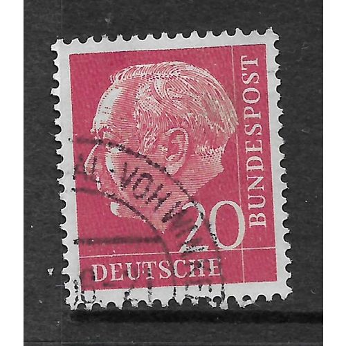 GERMANY 1954 SG1111 20pf RED HEUSS FINE USED