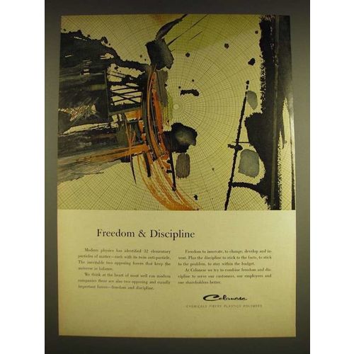 1962 Celanese Chemicals Ad - Freedom & Discipline