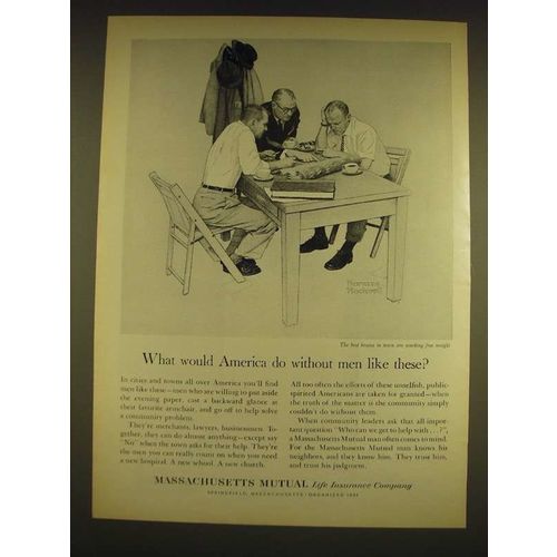 1962 Massachusetts Mutual Life Insurance Company Ad - Norman Rockwell