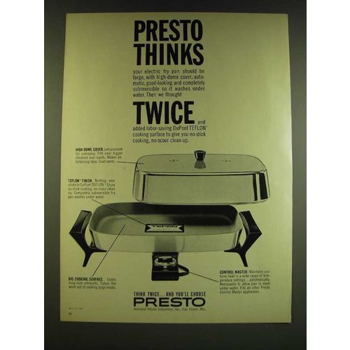 1966 Presto Electric Fry Pan Ad - Presto Thinks Twice
