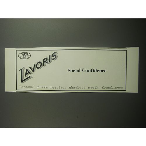 1937 Lavoris Antiseptic Ad - Social confidence