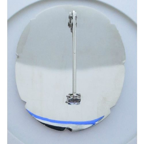 Firefighter Hero Silver Oval Badge Pin Back