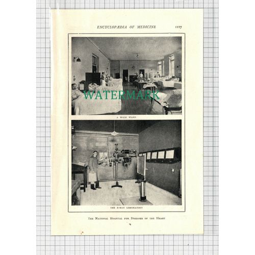 C3086) National Hospital For Diseases of the Heart - 1915 Book Print