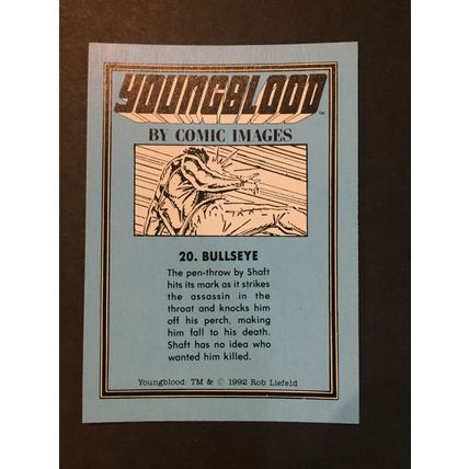 Youngblood trading card #20, excellent condition!