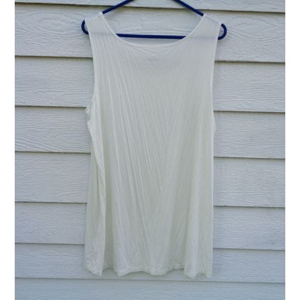N1X LOGO Layers Lori Goldstein Ivory Tunic Tank Top Womens 1X A235497 Sleeveless