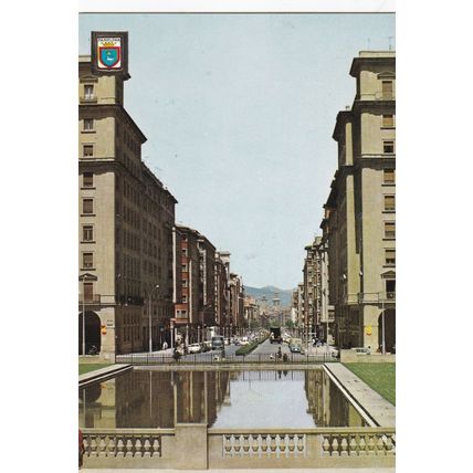 Pamplona Calle Carlos III Spain Postcard used VGC