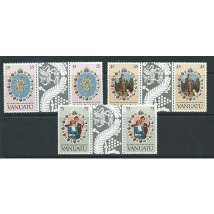 Vanuatu stamps sg315 pairs royalty sg 315 mnh set