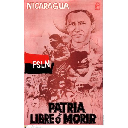 Political Cold War POSTER.NICARAGUA.Sandino.FSLN.Socialism History art.16