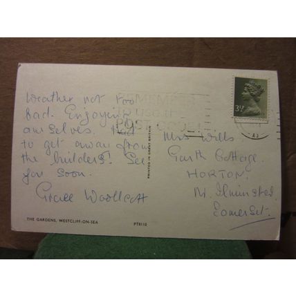 THE GARDENS, WESTCLIFF-ON-SEA, ESSEX.. used postcard 1974 postmark =