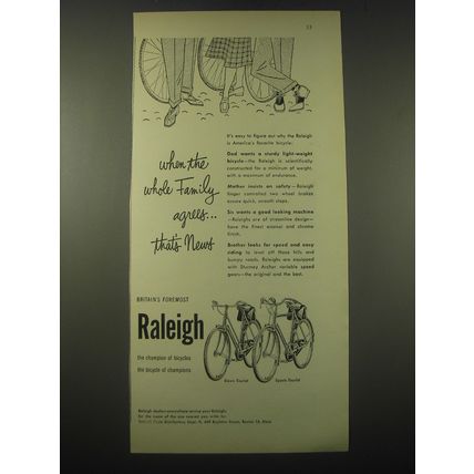 1948 Raleigh Dawn Tourist and Sports Tourist Bicycles Advertisement