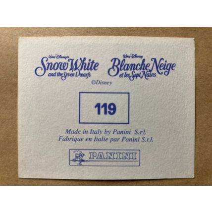 Snow White and the Seven Dwarfs Sticker # 119 (A) unused 1994 Panini Disney