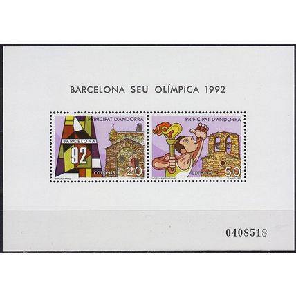 ANDORRA SPANISCH [1987] MiNr 0195-96 Block 2 ( **/mnh ) Olympiade
