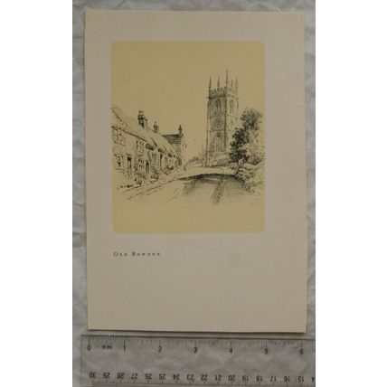 1930 print Old Bowden, Cheshire by Frank Greenwood