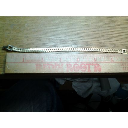 Gold Toned Monet Metal Bracelet Approx. Length 7 Inches