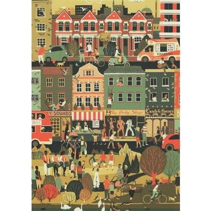 London Ice Cream Van CD Shop Bicycle Transport Museum Postcard
