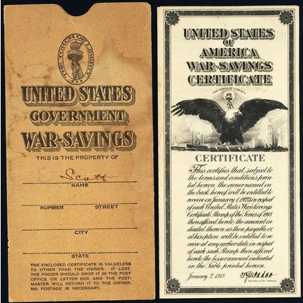 WS2, War Savings Booklet In Original Holder * RARE! * Stuart Katz