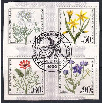 Berlin - Germany 1980 SG B601-4 Used on piece (E-527 (14))