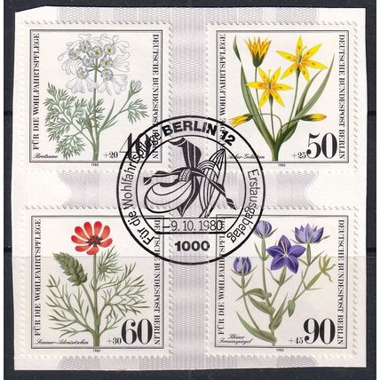 Berlin - Germany 1980 SG B601-4 Used on piece (E-847 01)