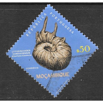 MOZAMBIQUE PORTUGUESE 1960 DIAMOND STAMP FOSSIL? 0.50e USED
