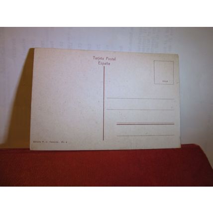 GLORIETA Y FUENTE DEL TRITON, VALENCIA, SPAIN unused antique postcard #