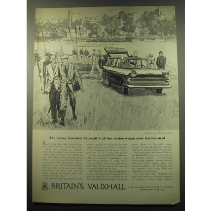 1959 Vauxhall Car Ad - The roomy, four-door Vauxhall is the station wagon