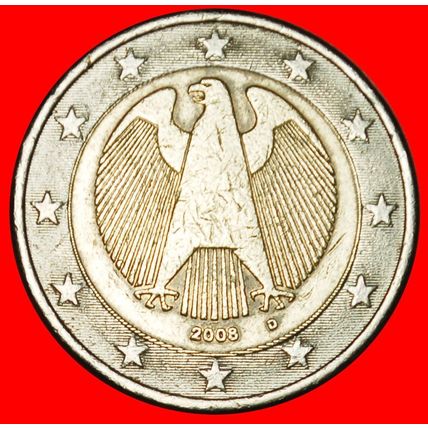 Ⰶ NON-PHALLIC TYPE (2008-2024):GERMANY★2 EURO 2008D BAVARIA★LOW START★NO RESERVE