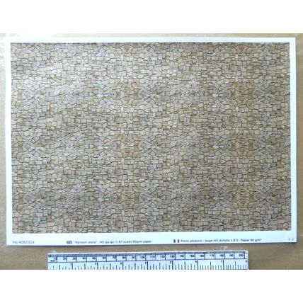 Papier "Pierre aléatoire" - pour HO gauge-échelle 1:87-A4