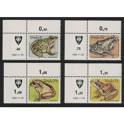 Venda Frogs 4v Corners 1982 MNH SG#67-70