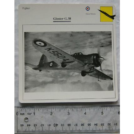 Gloster G.38 - GB - Fighter - Collectors Club Card