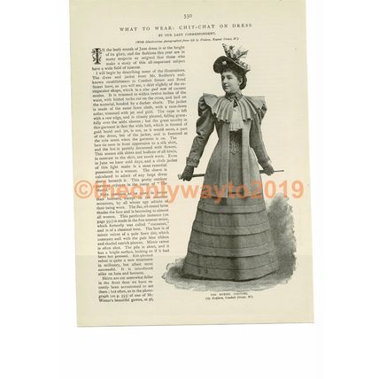 Muriel Costume, Victorian Fashion, Book Illustration (Print), c1893