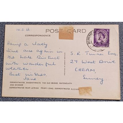Vintage Postcard Keswick Posted 1966