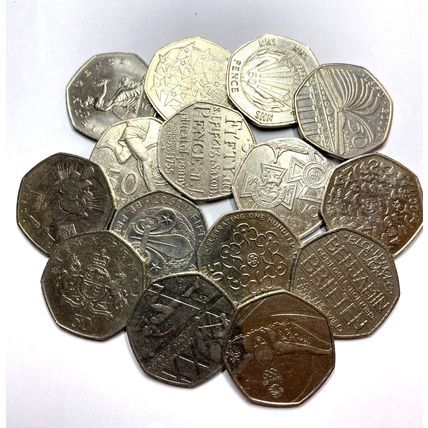 GB/UK 1997-2022 - Elizabeth II Cupro/Nickel 50p Commemorative Coins -Select Date