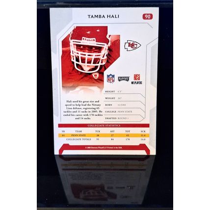 TAMBA HALI 2006 DONRUSS PLAYOFF ROOKIE FOOTBALL CARD #90